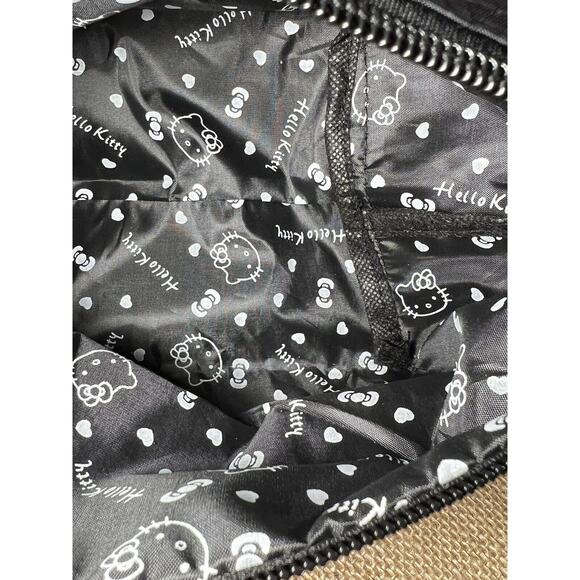 Hello Kitty (For Sale in Japan Only) Nylon Embroidered Black Wristlet Bag - Picture 4 of 10